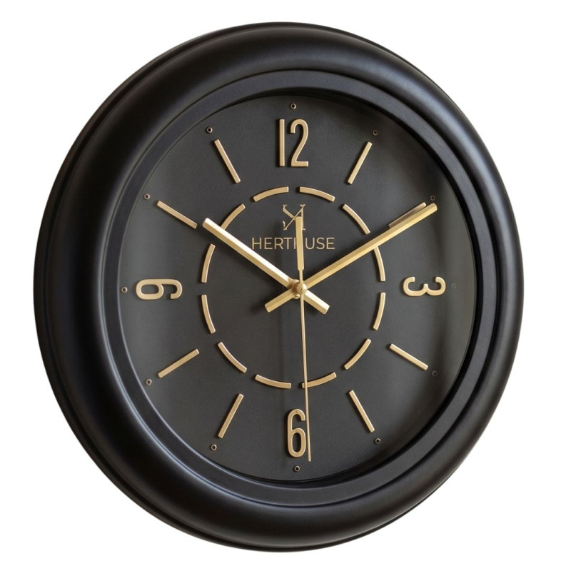 Heritage 10.75 Inch Dream Gold Black Wall Clock
