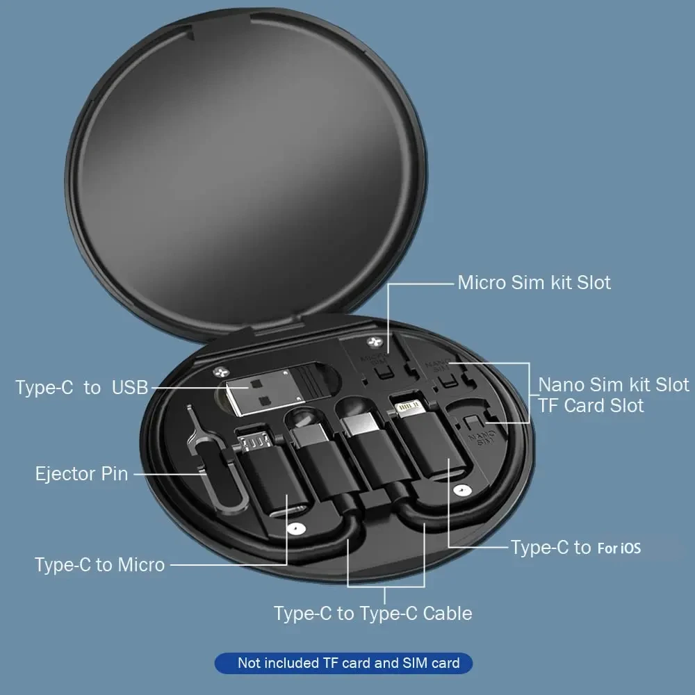 5 in 1 Data Cable Set Multi Charging & Sync Cable Kit