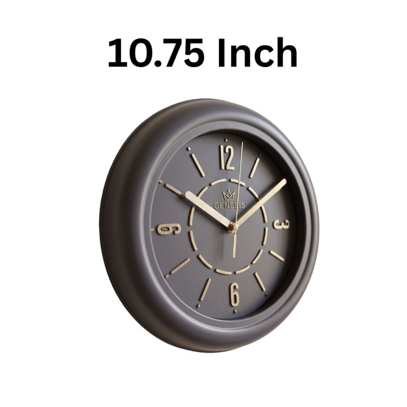 Heritage 10.75 Inch Dream Silver Gray Wall Clock