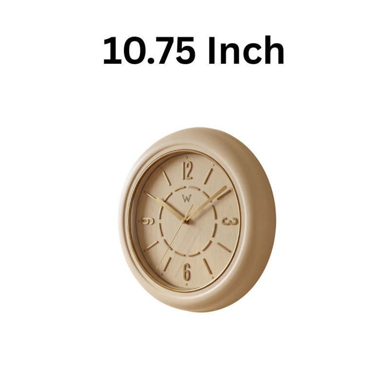 Heritage 10.75 Inch Dream Cream Gold Wall Clock