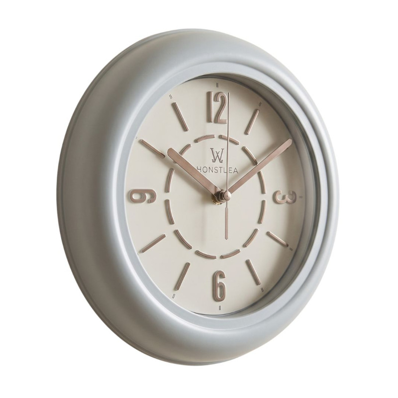 Heritage 10.75 Inch Dream Light Silver Gray Wall Clock