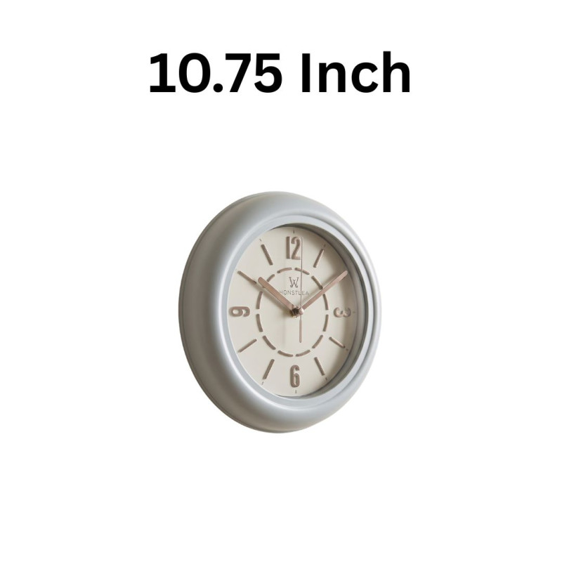 Heritage 10.75 Inch Dream Light Silver Gray Wall Clock