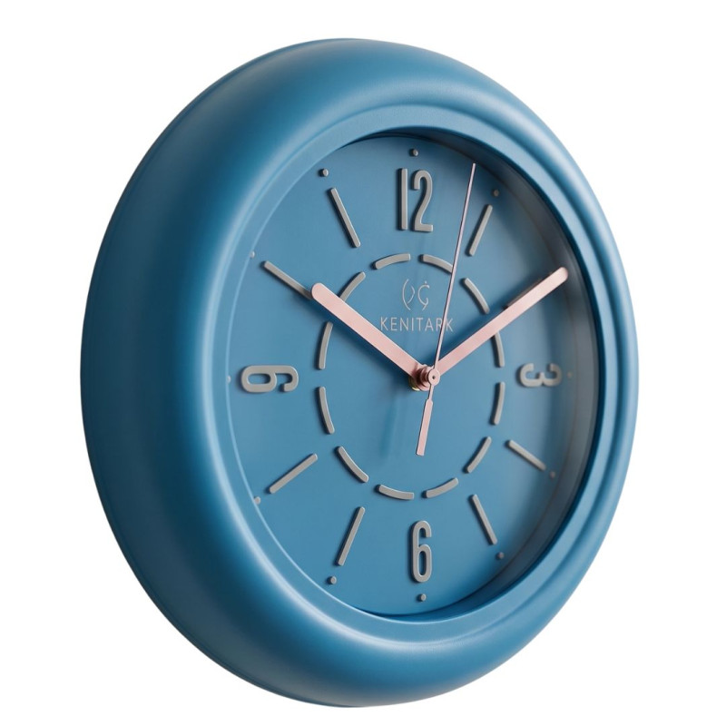 Heritage 10.75 Inch Dream Silver Blue Wall Clock