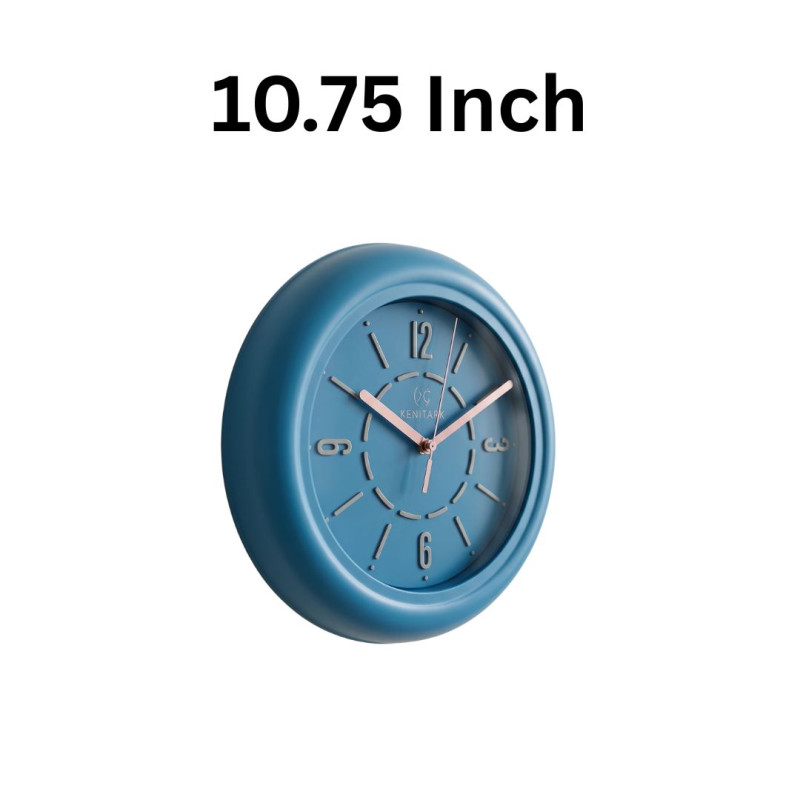 Heritage 10.75 Inch Dream Silver Blue Wall Clock