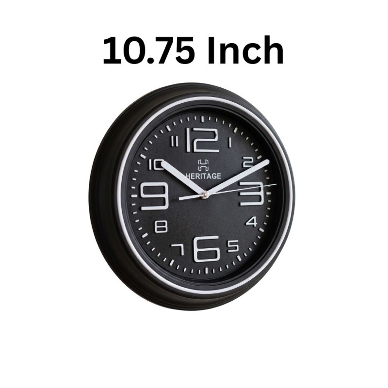 Heritage 10.75 Inch Titan White Wall Clock