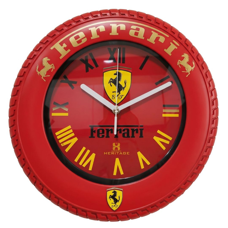 Heritage 12.5 Inch Little Racer Ferrari Wall Clock