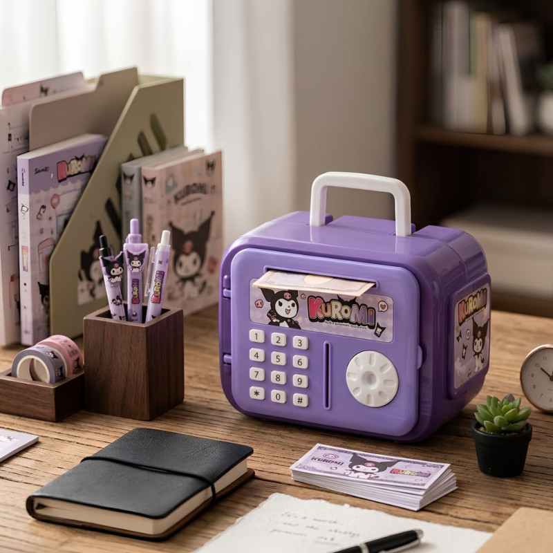 Cute Money Bank With Lock Savings Box
