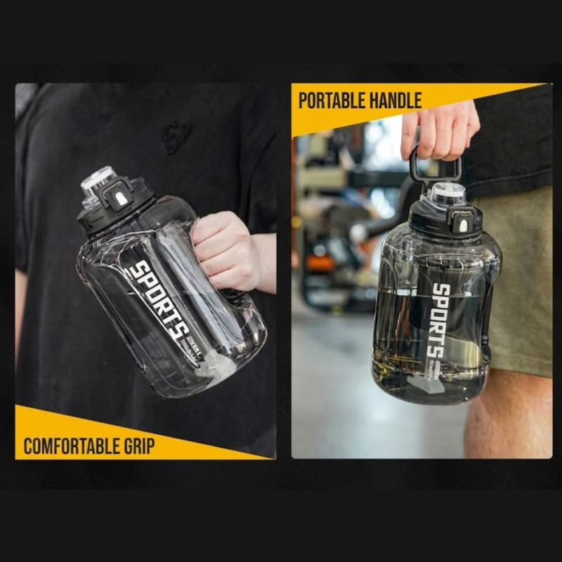 Large Capacity Water Bottle with Straw Leakproof Hydration Bottle