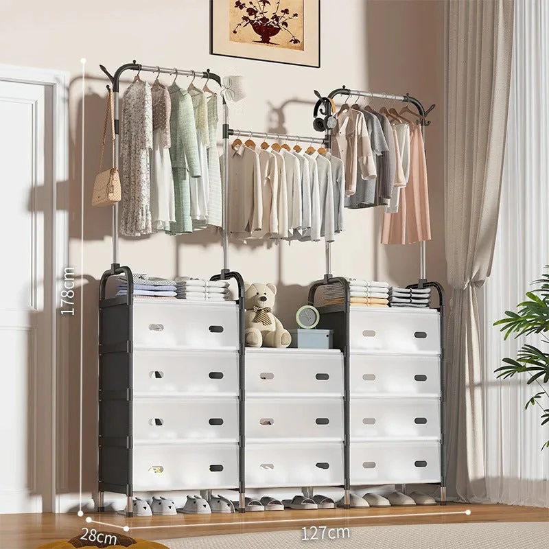 Bedroom Coat & Drying Rack Multipurpose Clothes Stand