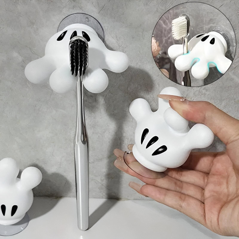 Cute Palm Toothbrush Holder Suction Cup Bathroom Hook