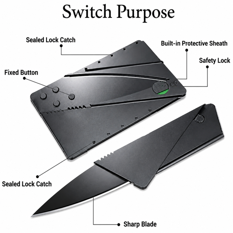 Foldable Credit Card Knife Pocket Survival Tool