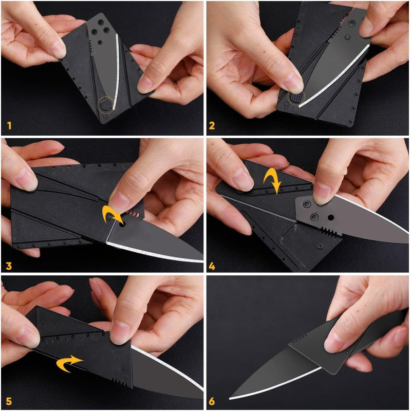 Foldable Credit Card Knife Pocket Survival Tool