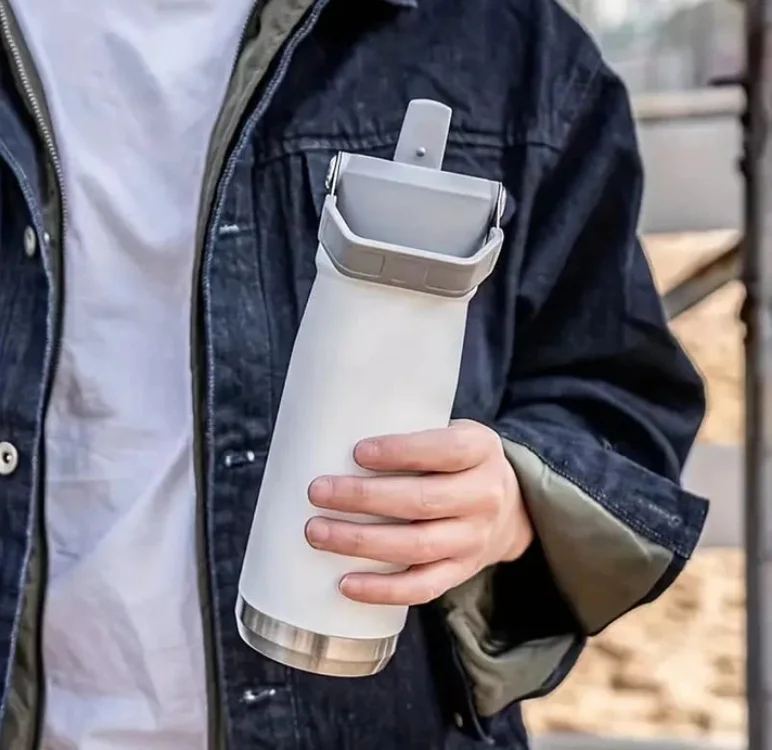 Classic Series Stainless Steel Straw Cup Portable Insulated Tumbler with Carry Handle