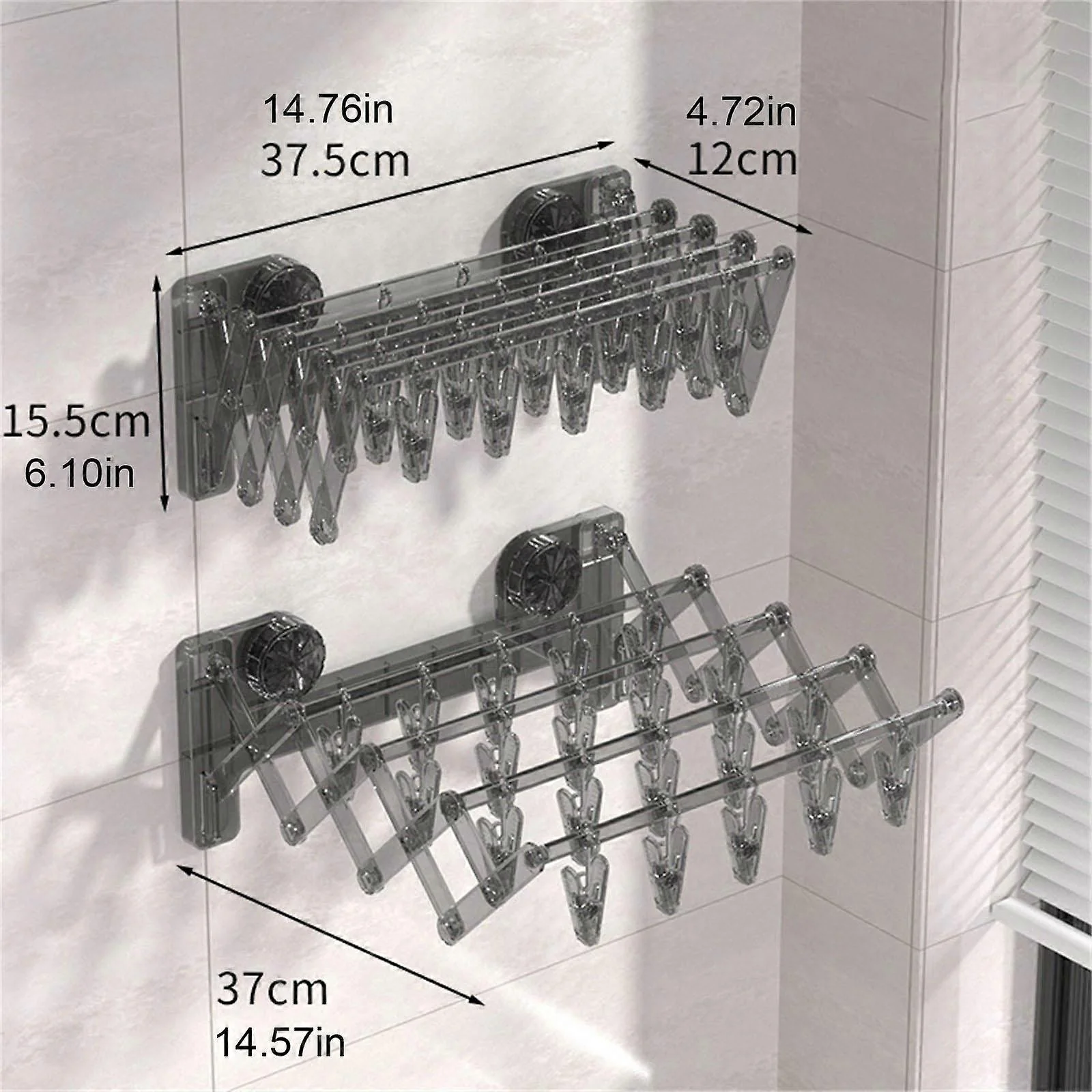 Cloth Drying Rack Wall Mounted Folding Laundry Hanger
