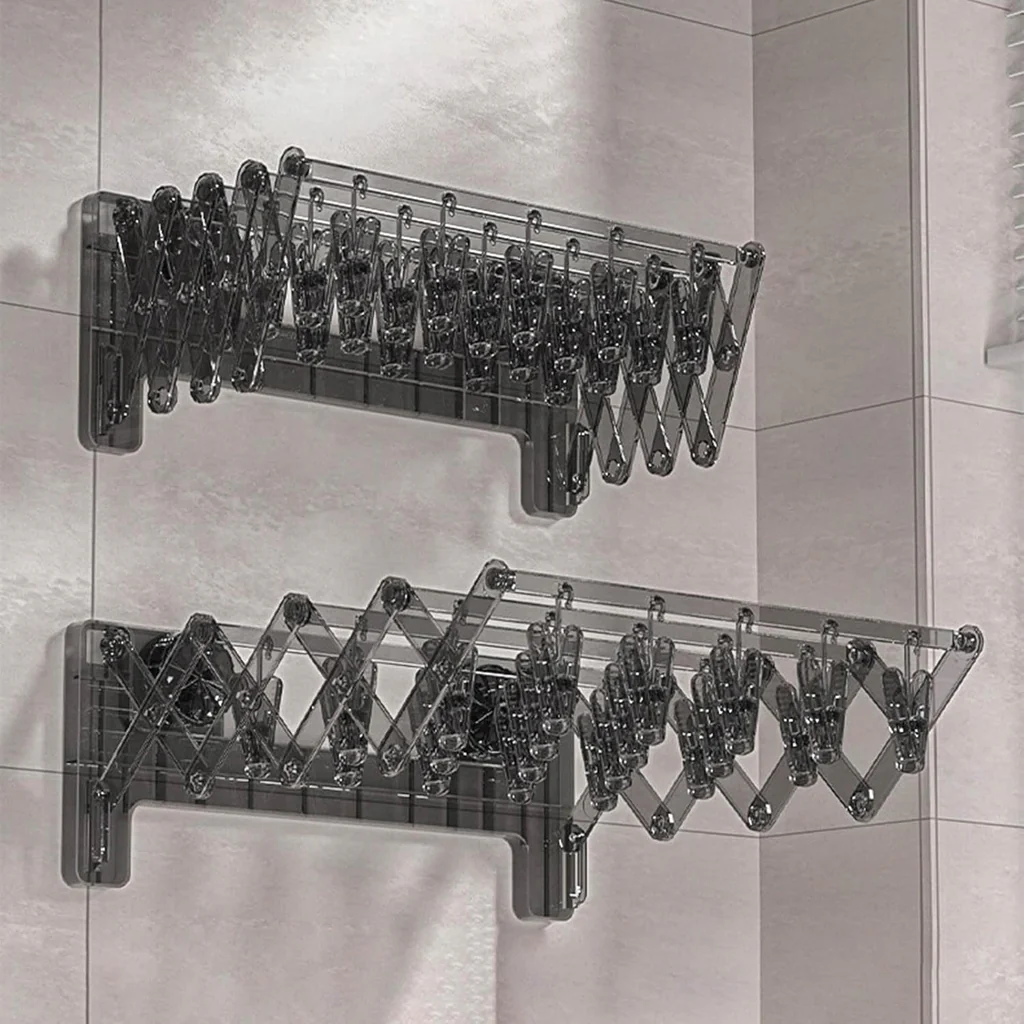Cloth Drying Rack Wall Mounted Folding Laundry Hanger