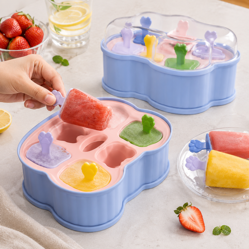 Ice Lolly Mold Reusable Popsicle Maker Set