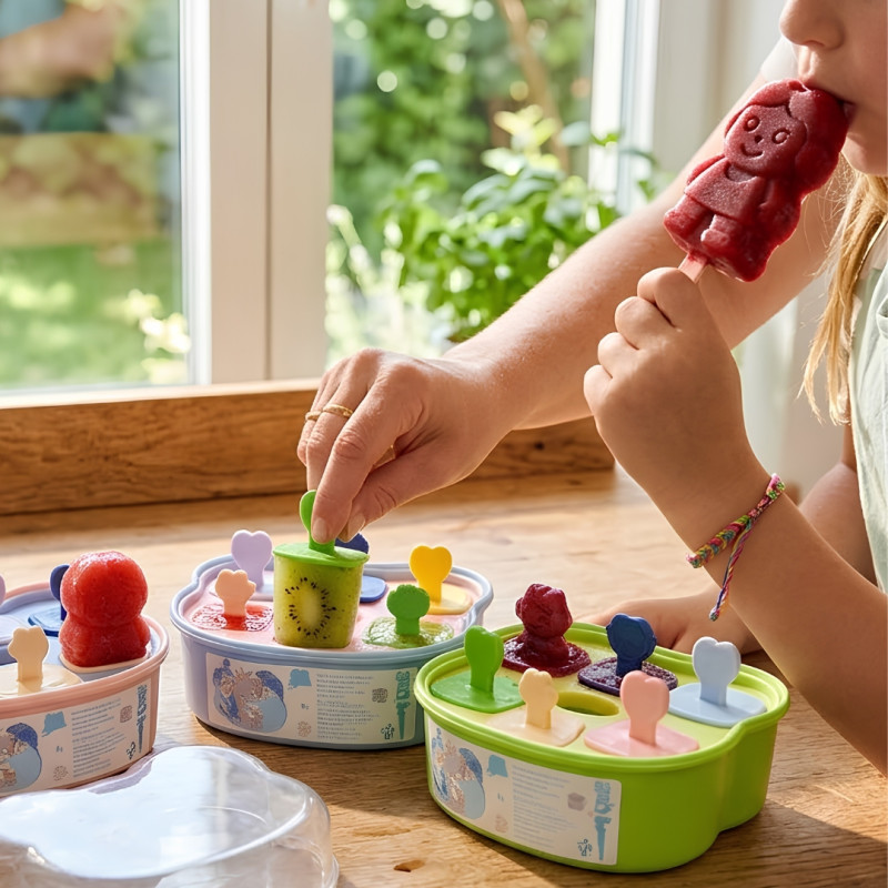 Ice Lolly Mold Reusable Popsicle Maker Set