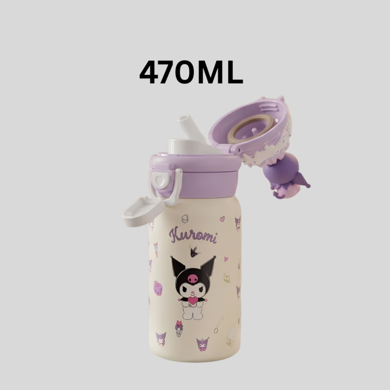 Water Bottle Kuromi Stainless Steel 470ML