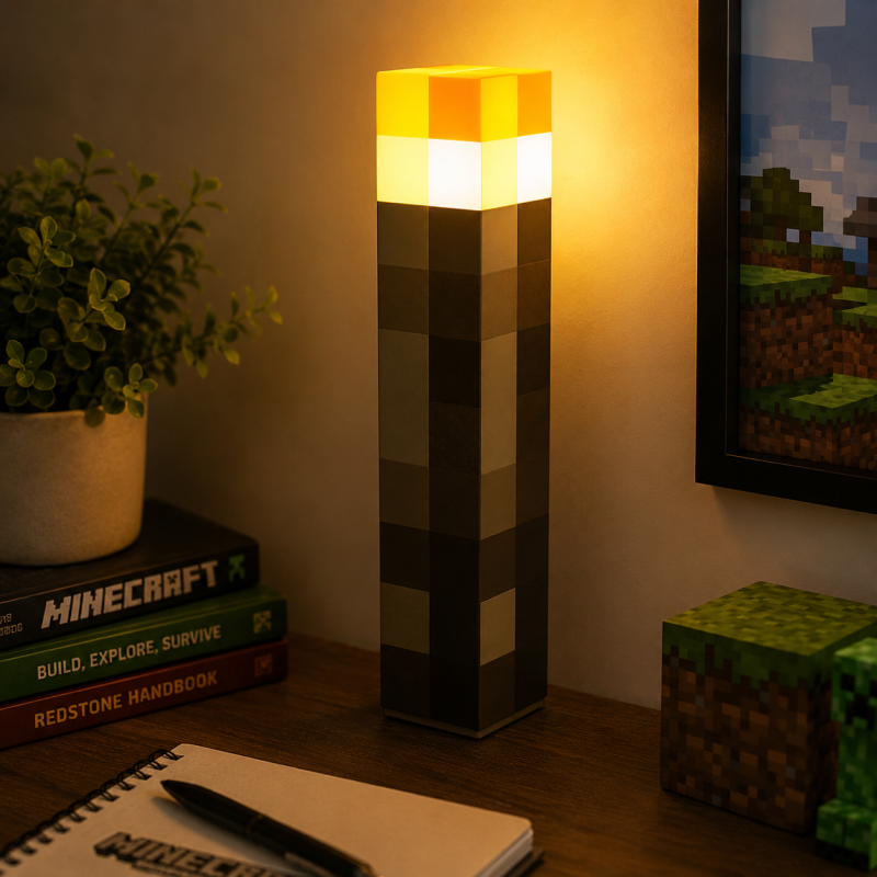 Minecraft Torch Light Rechargeable LED Torch Lamp