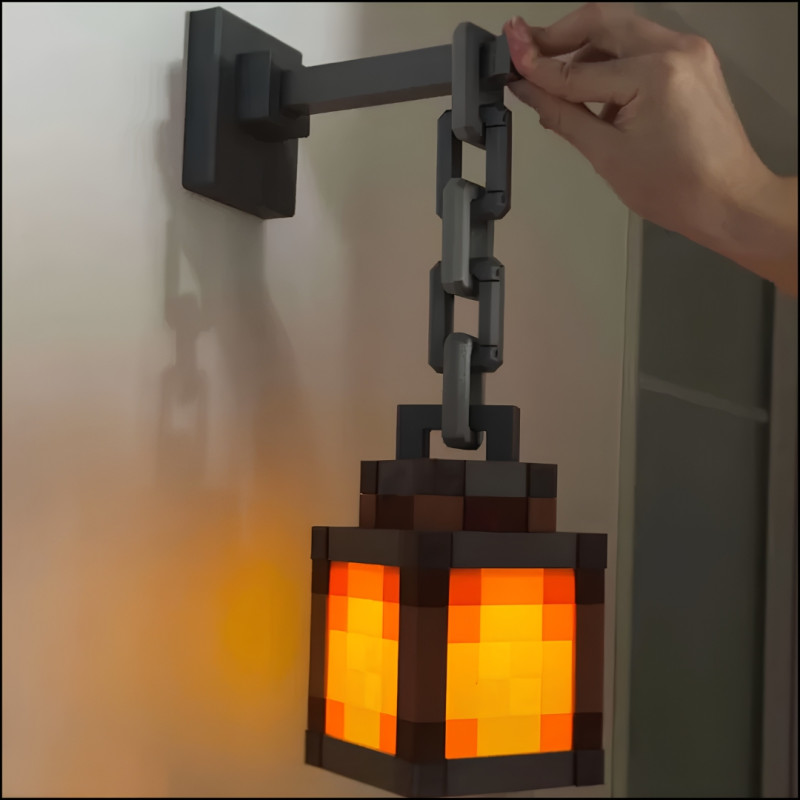 RGB Pixel Lantern Night Light with Remote Control