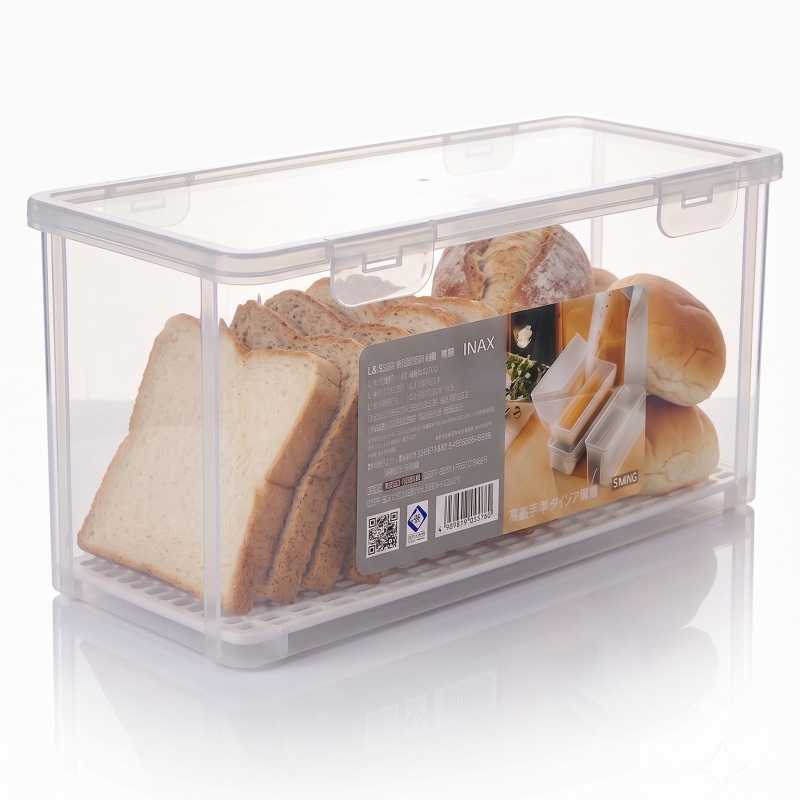 Airtight Fresh Bread Keeper Box With Drain Tray