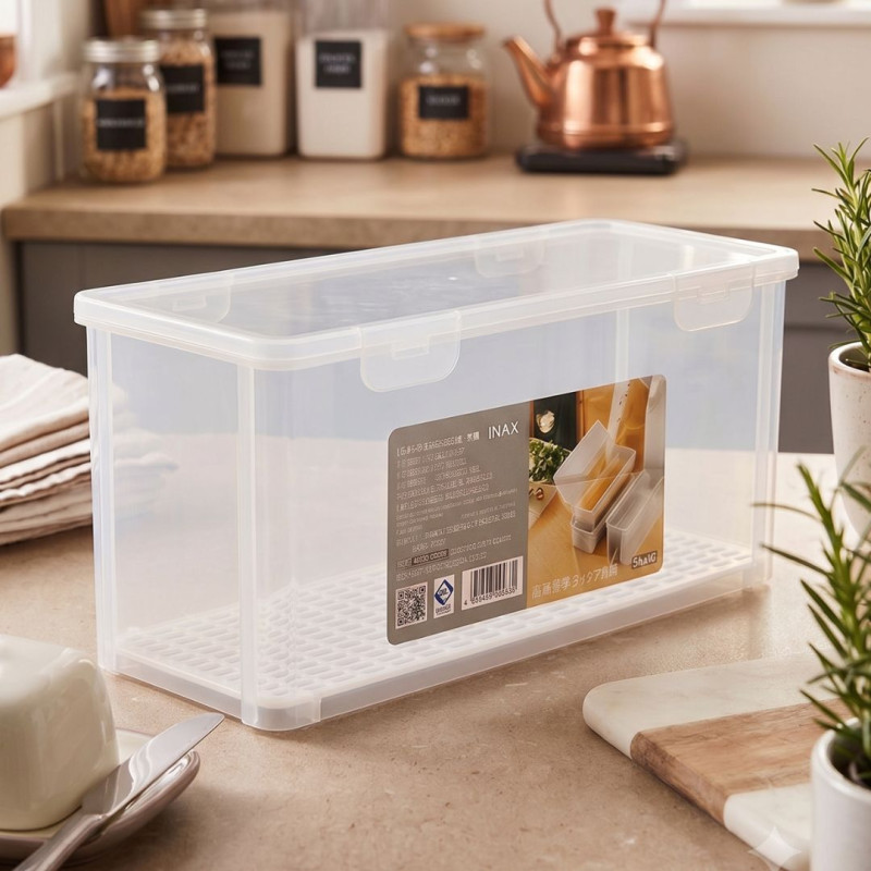 Airtight Fresh Bread Keeper Box With Drain Tray