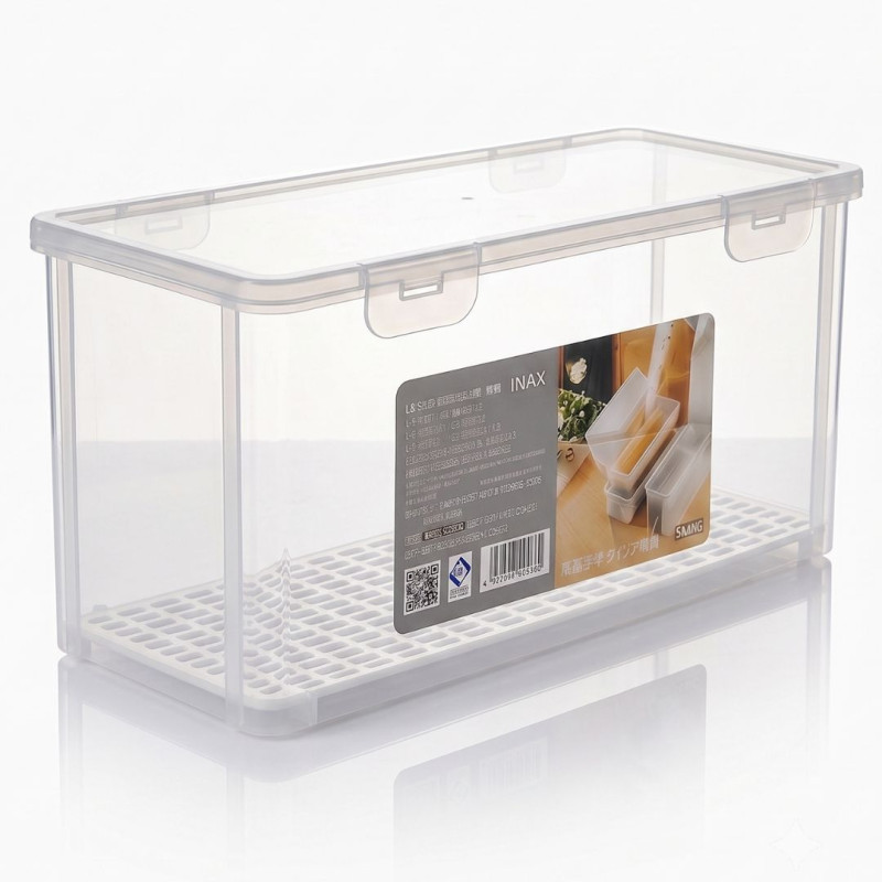 Airtight Fresh Bread Keeper Box With Drain Tray