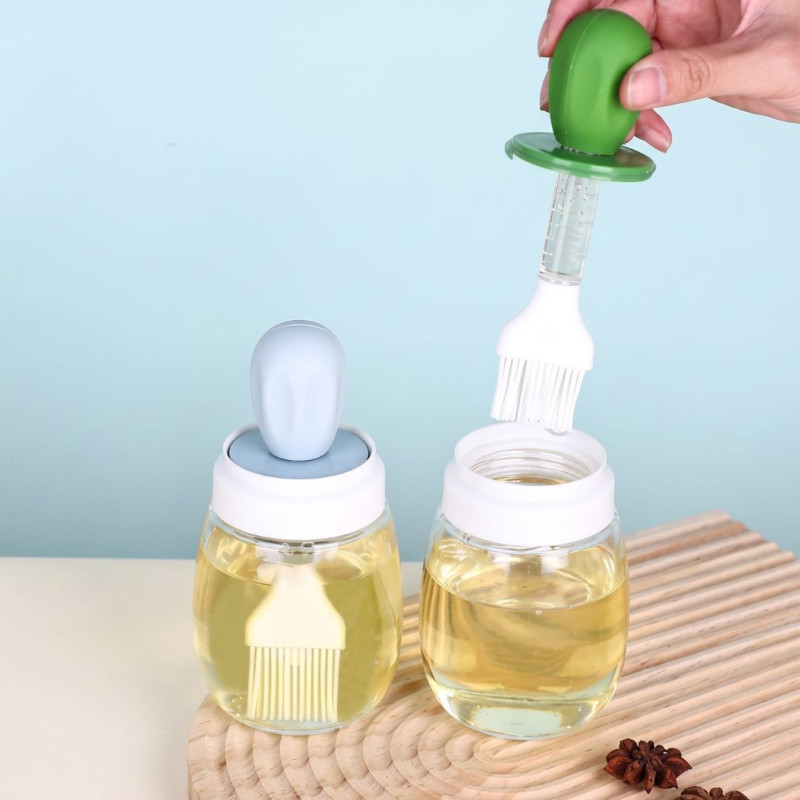 Glass Olive Oil 300ML Dispenser with Silicone Brush
