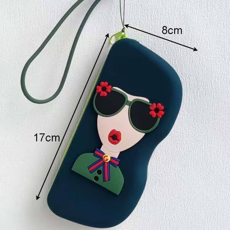 Silicone Sunglasses Case with Zipper