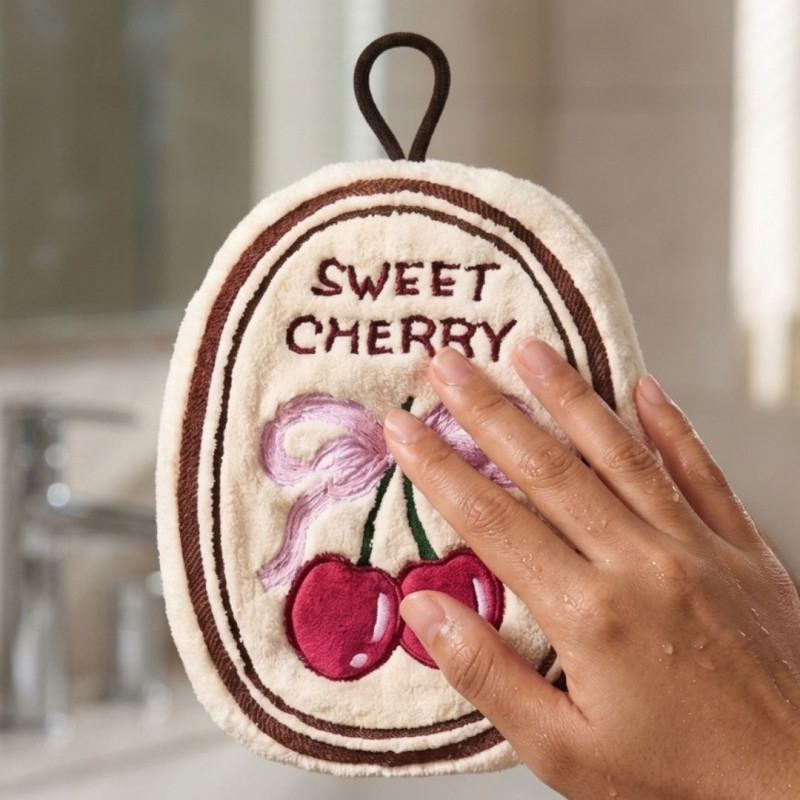 Cherry Hanging Hand Towel
