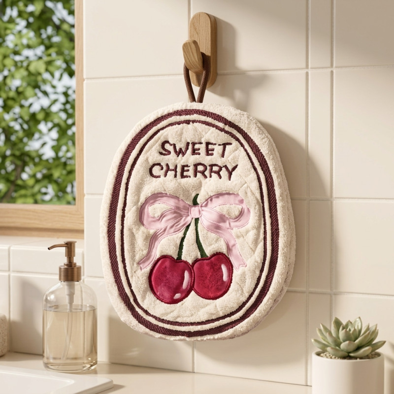 Cherry Hanging Hand Towel