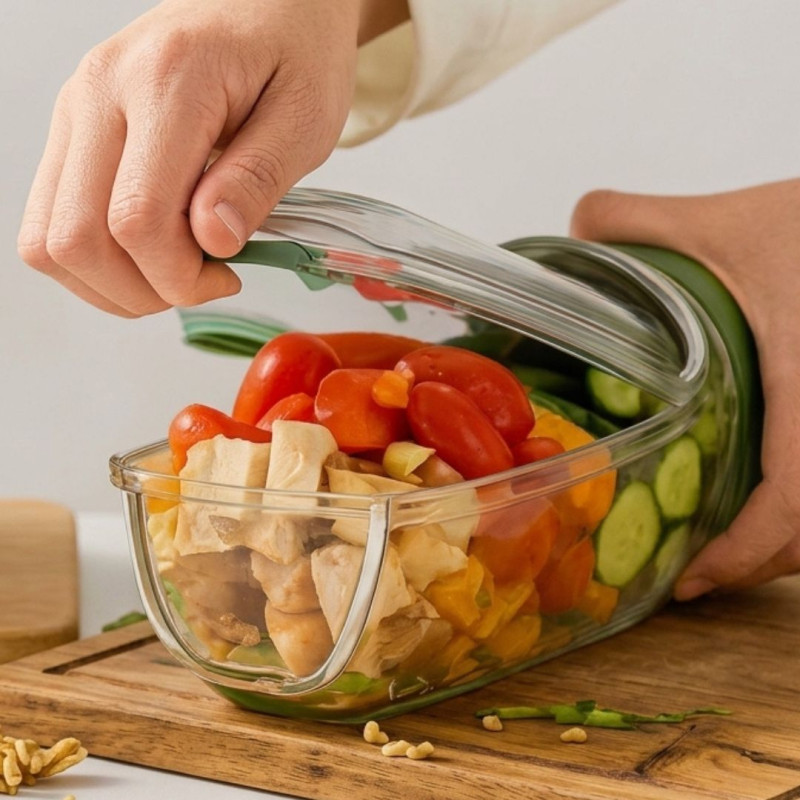 Leakproof Salad Jar with Dressing Cup