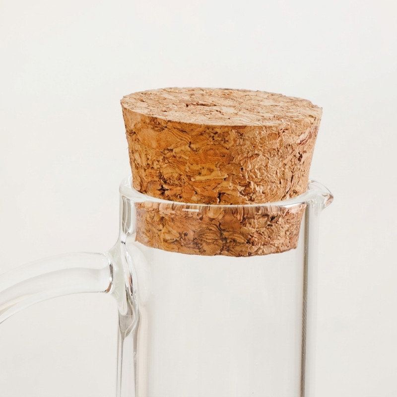 Glass Oil & Vinegar Dispenser Set with Bamboo Stand