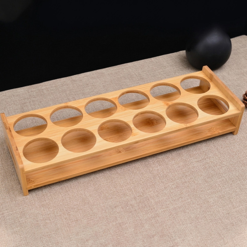12 Grid Wooden Egg Holder Tray
