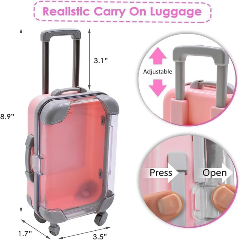 Mini Trolley Storage Organizer Case