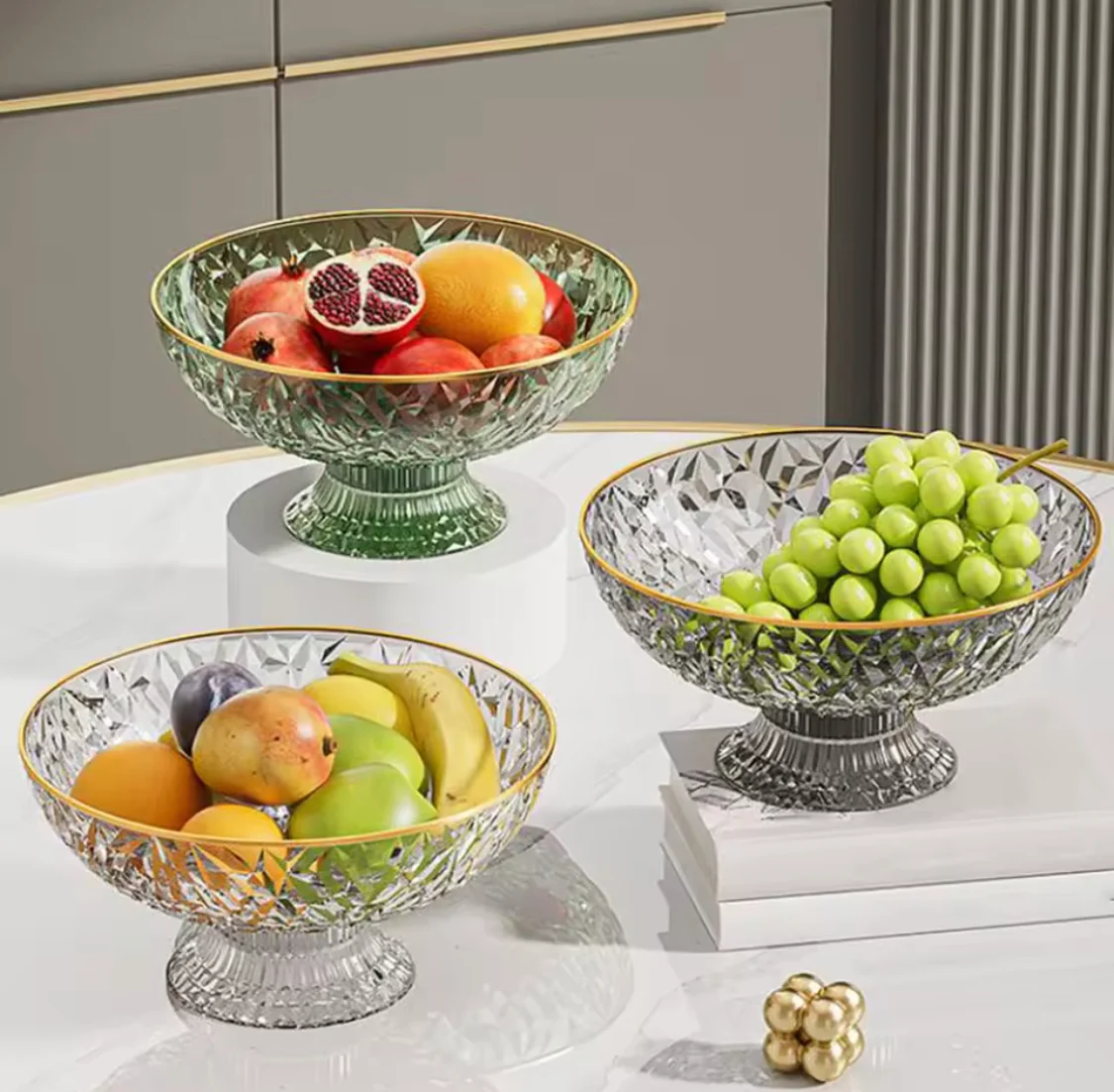 Acrylic Diamond Pattern Fruit Tray
