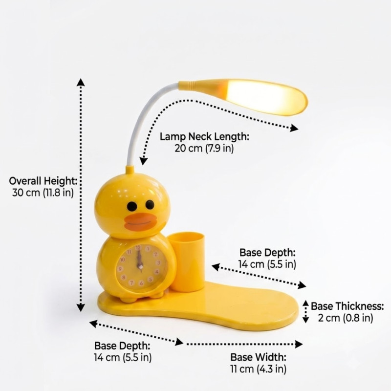 Cute Character Alarm Clock with Holder & Light