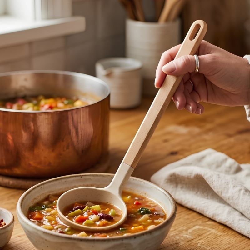 Non Stick Spoon with Wooden Handle