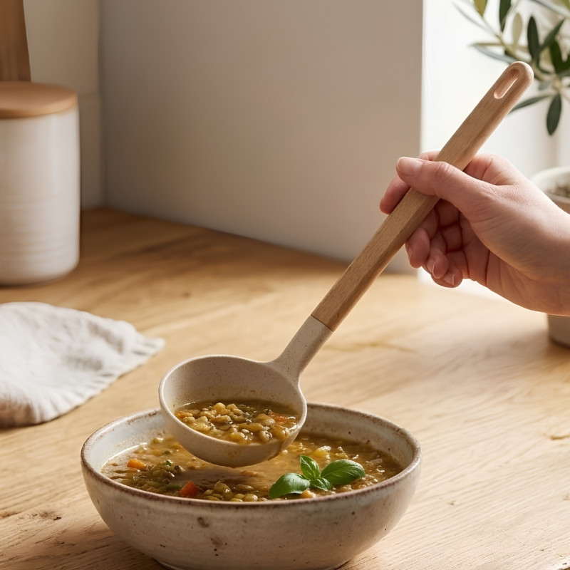 Non Stick Spoon with Wooden Handle