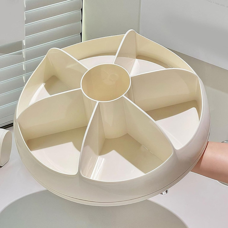 360° Rotating Cosmetic Storage Organizer Tray