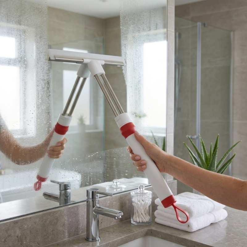 Window Glass Cleaner Wiper With Extendable Handle