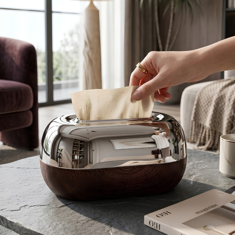 Luxury Retro Wooden Tissue Box Holder