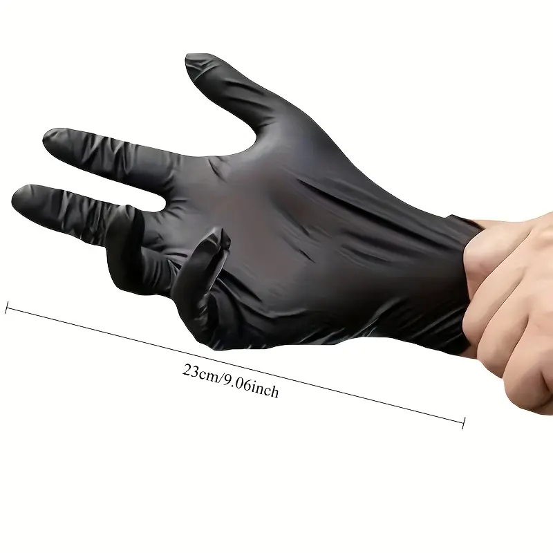 100 Piece Disposable Black Gloves