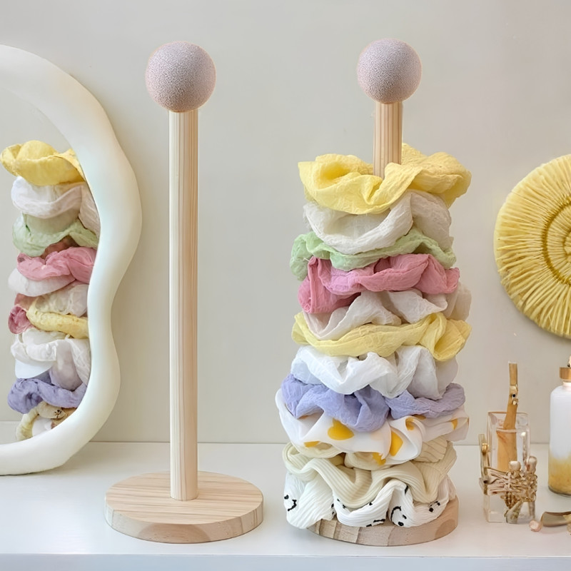Creative Solid Wood Hair Accessories Storage Rack