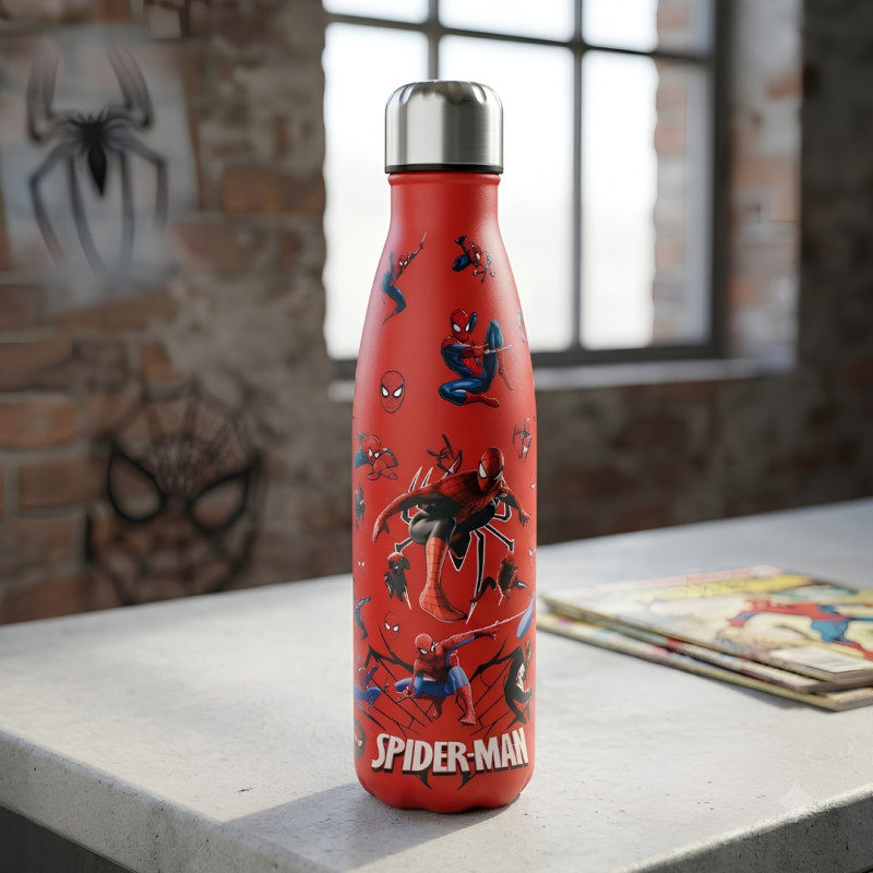 500ml Spider Man Themed Stainless Steel Water Bottle