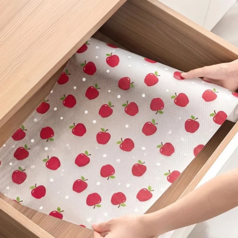Anti Slip Apple PVC Drawer & Fridge Sheet Roll