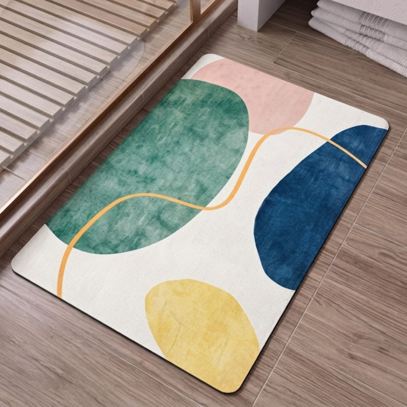Aqua Wave Foam Bath Mat Absorbent Non Slip