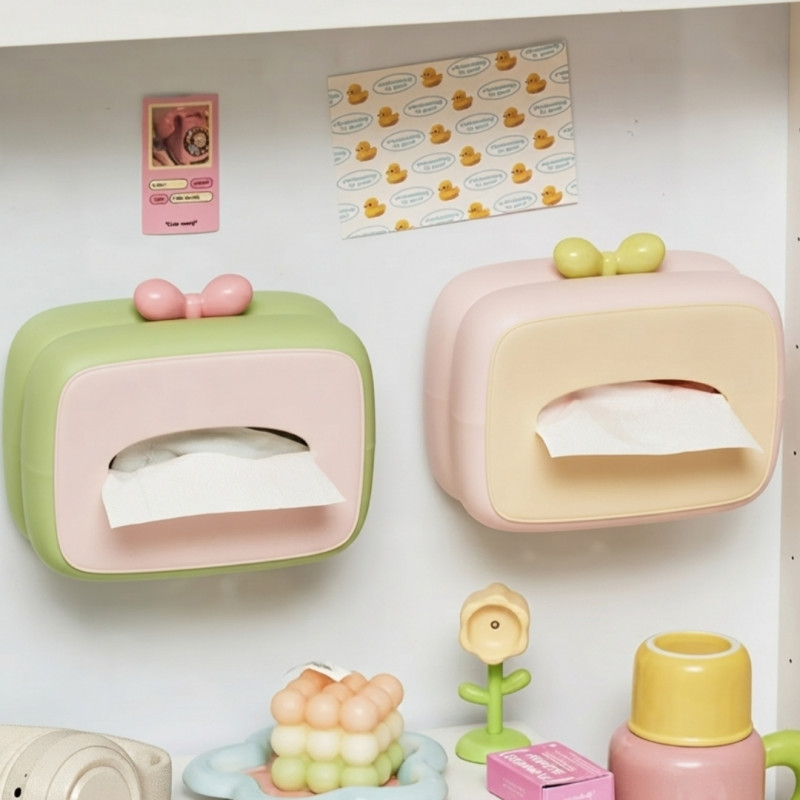 Bubbly Cute Bow Tissue Box Holder