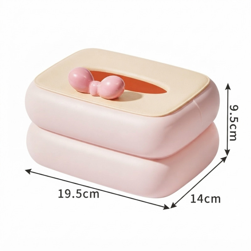 Bubbly Cute Bow Tissue Box Holder