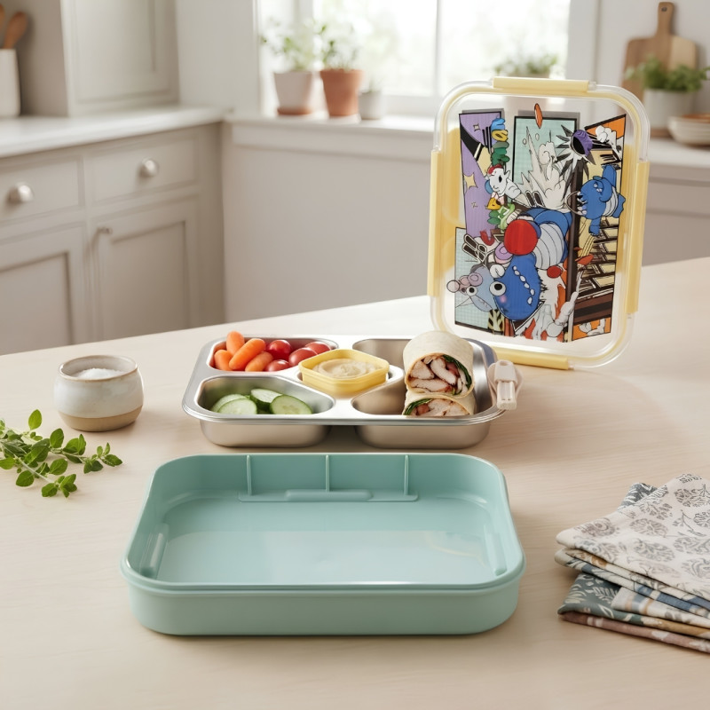 Kids Animated Stainless Steel Bento Lunch Box